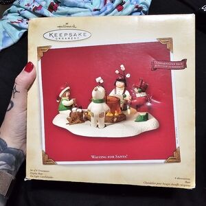 Vintage Hallmark Keepsake Ornament Set with Candle Holder